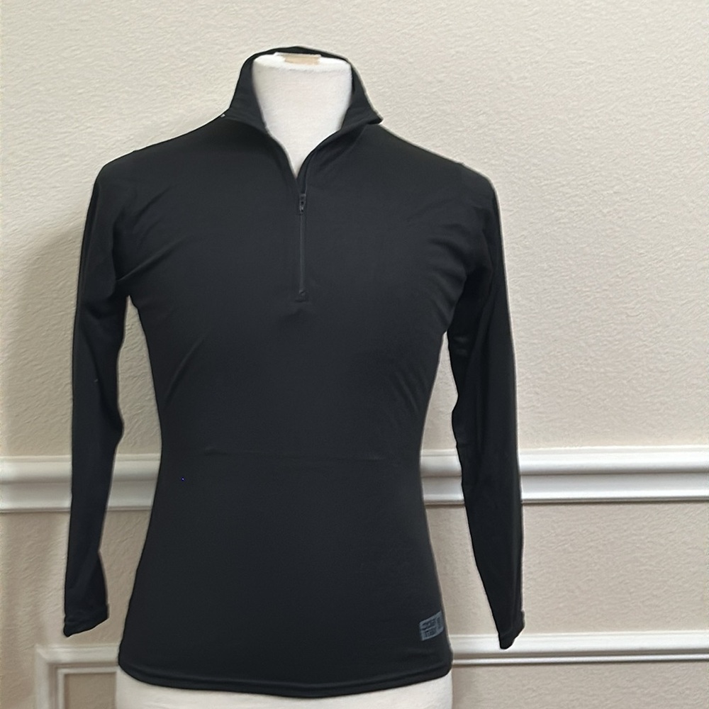 Polarmax DBL BASE Zip Mock Baselayer Top - Black